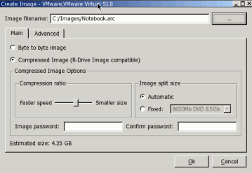 Create Image dialog box
