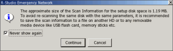 Saving scan information
