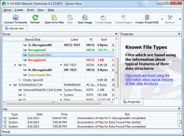 Figure 5: Files recovered using search for Known File Types (Extra Found Files) that are found outside a logical disk