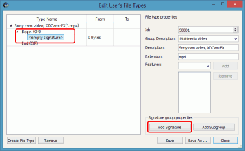 Creating a Custom Known File Type for R-Studio: Built-in graphic editor - creating a signature for the file's beginning 