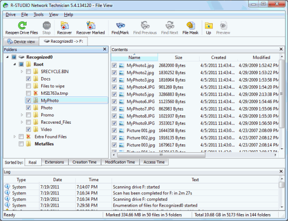 Unformat Disk and RAID Recovery: Disc scan 5