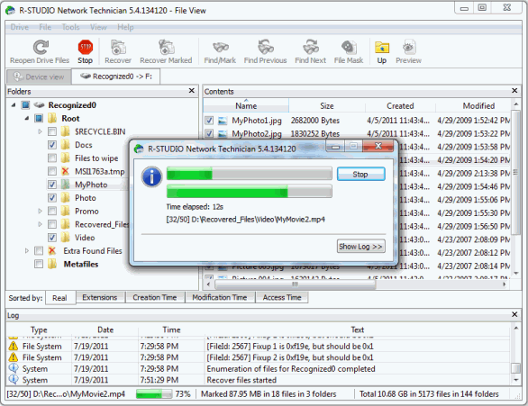 Unformat Disk and RAID Recovery: Disc scan 8